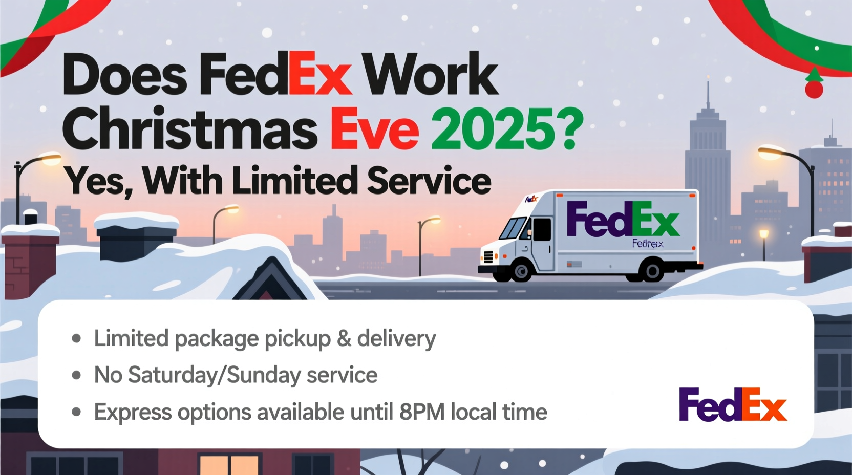 does fedex work christmas eve