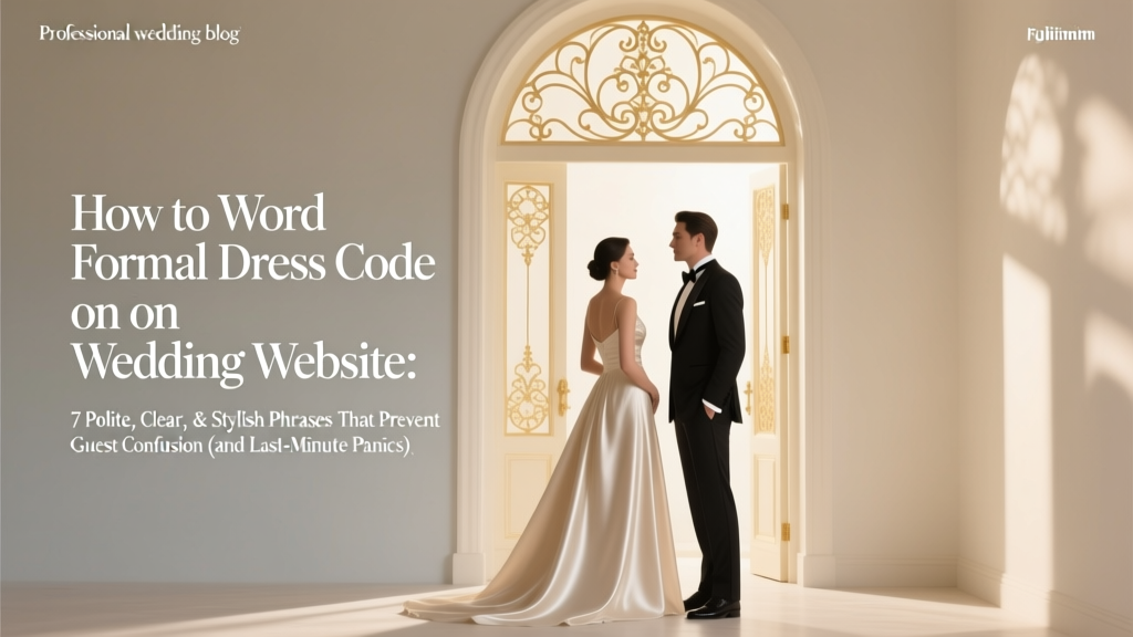 Formal Dress Code Wording for Wedding Websites (2026)