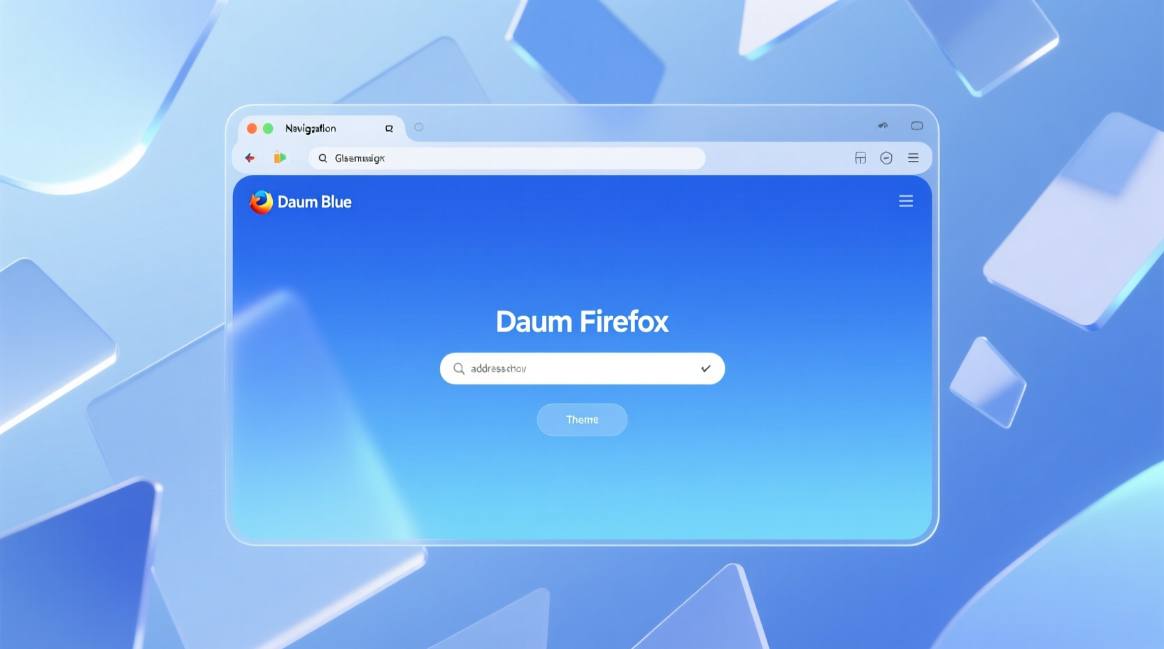 daum blue firefox theme is clean simple and elegant