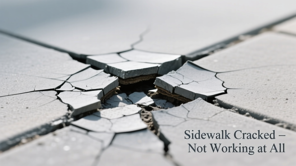 Sidewalk Cracked Not Working at All: Quick Diagnosis