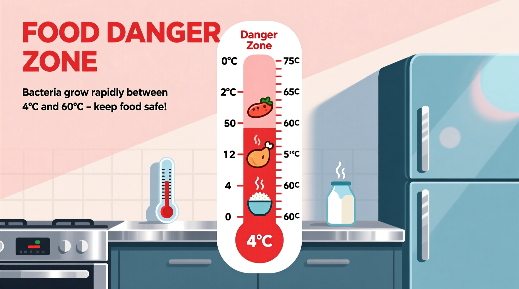 Food Temperature Danger Zone: 40°F to 140°F Explained