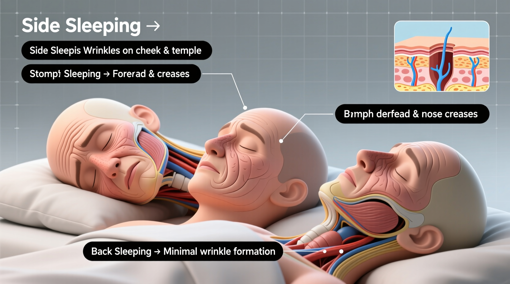 can sleeping position affect wrinkles and how to prevent them