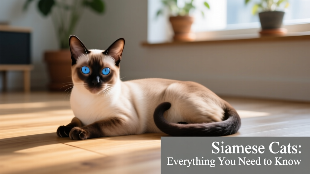 A Siamese cat in a classic cat 'loaf' position
