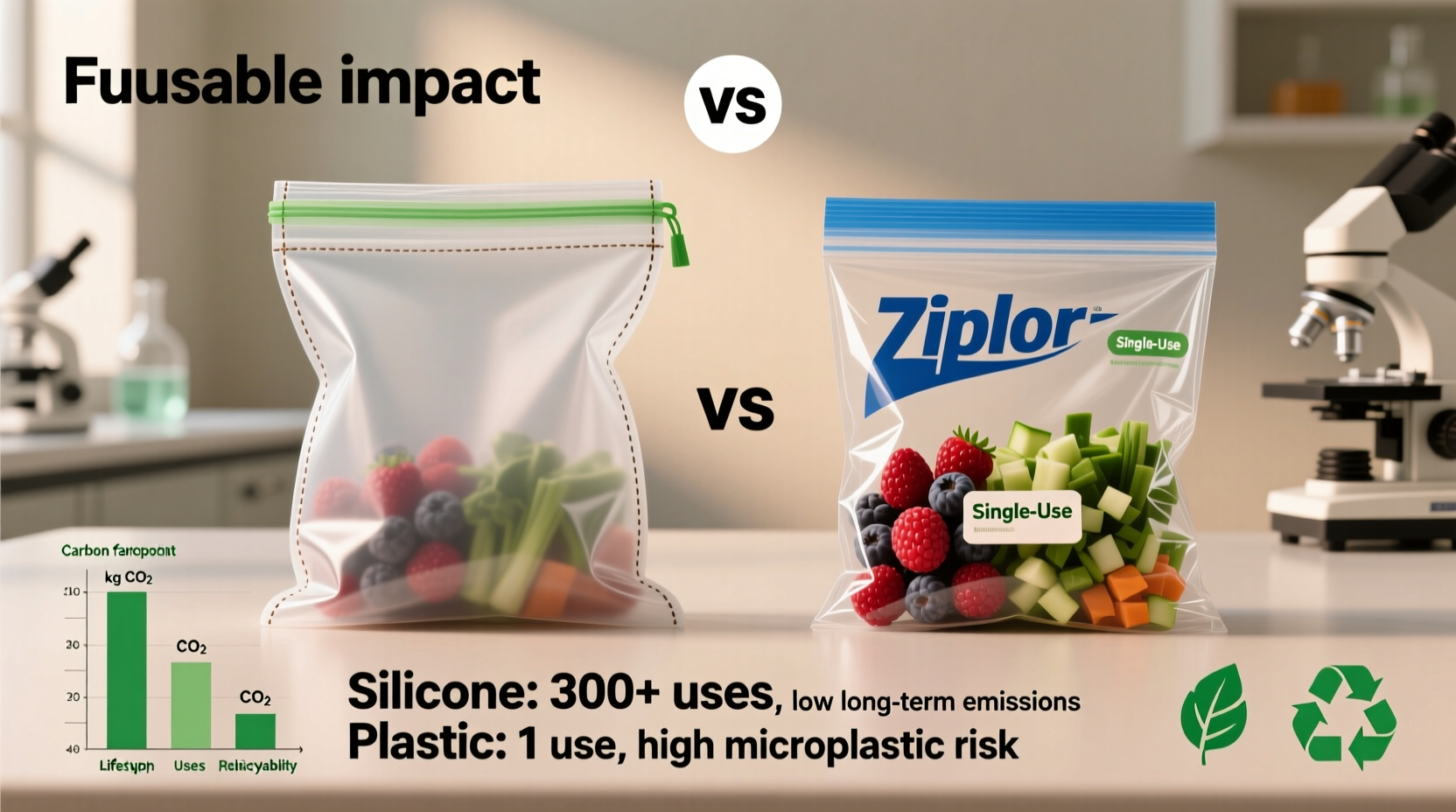 are reusable silicone food bags actually better than ziplocs for the environment