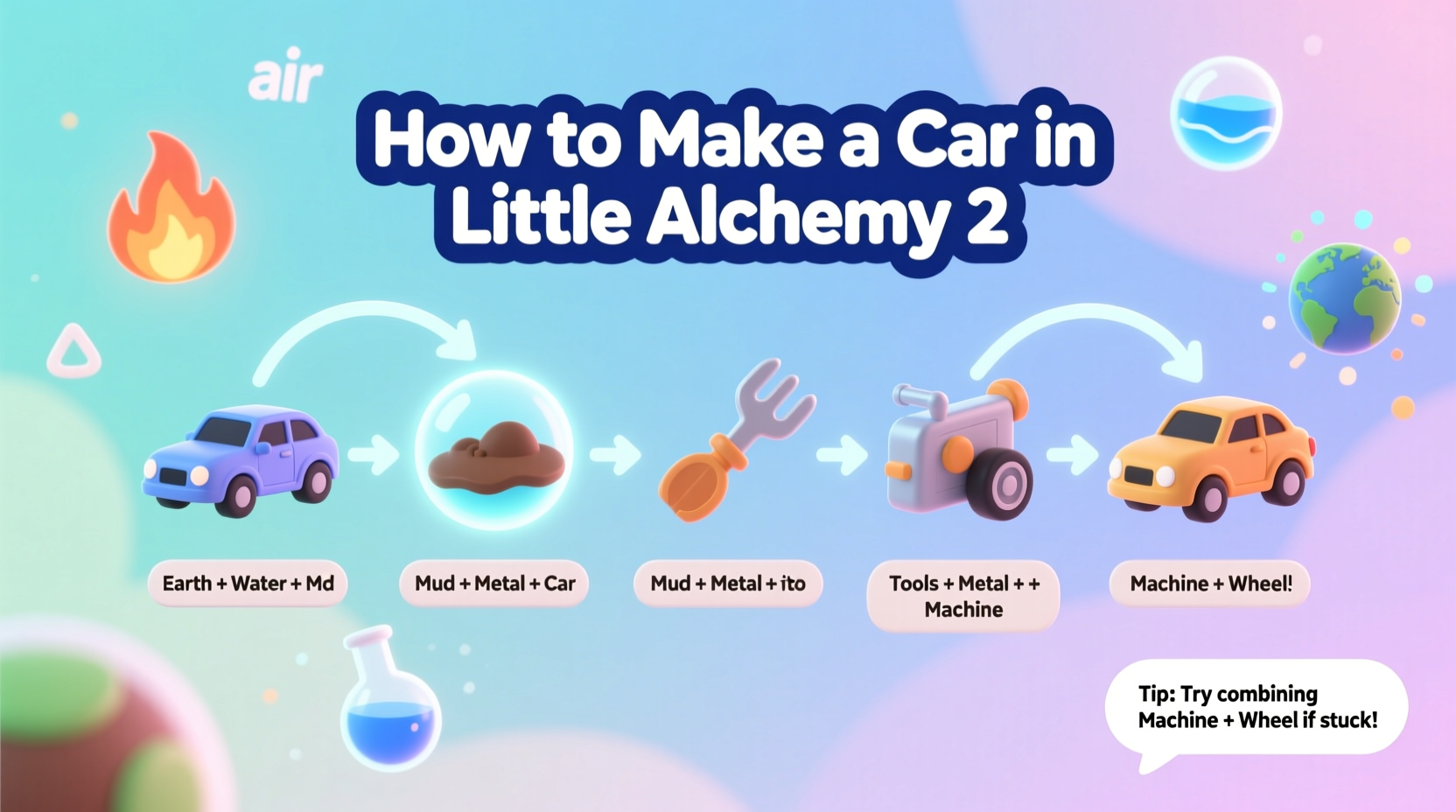 how to make car in little alchemy 2