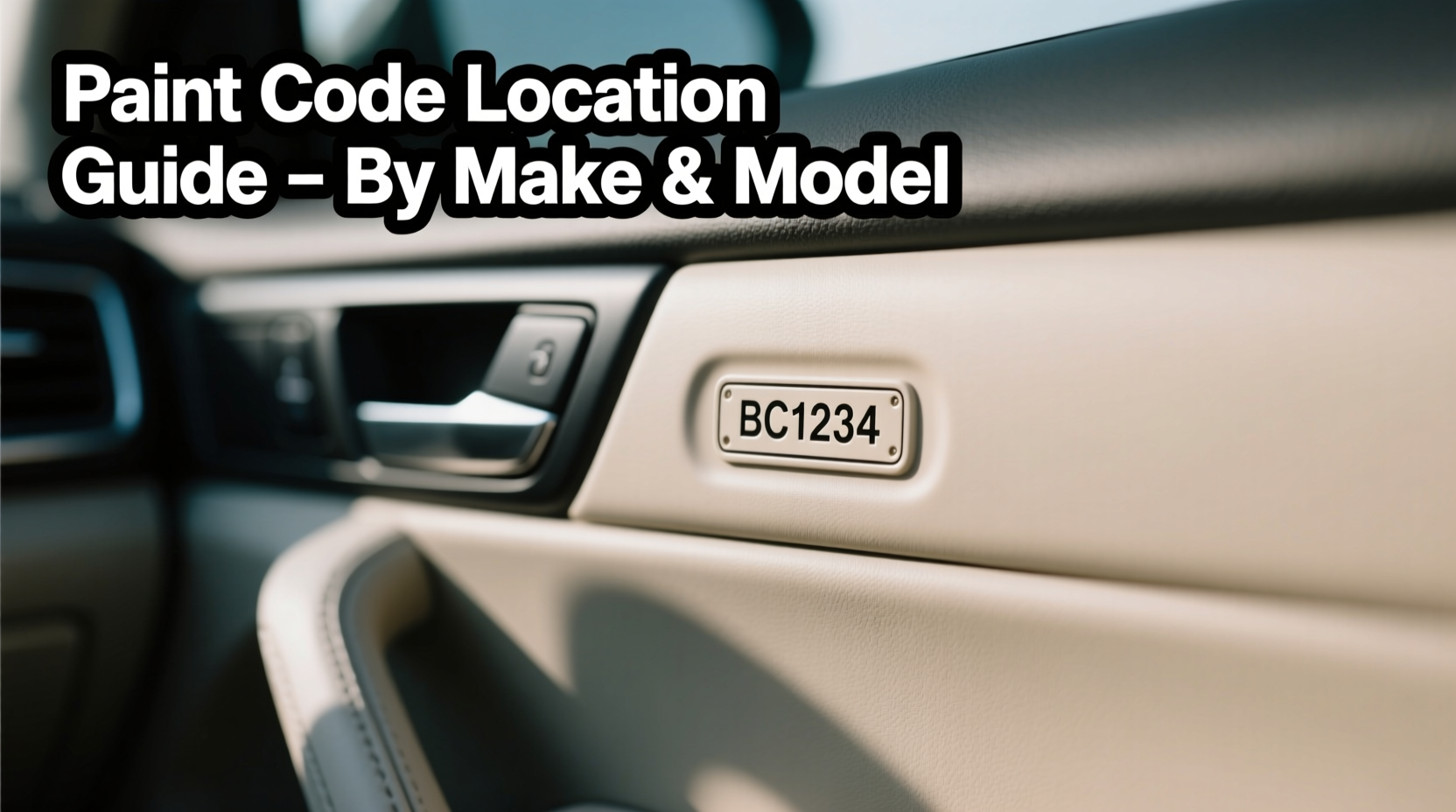 how do i find my paint code on my car