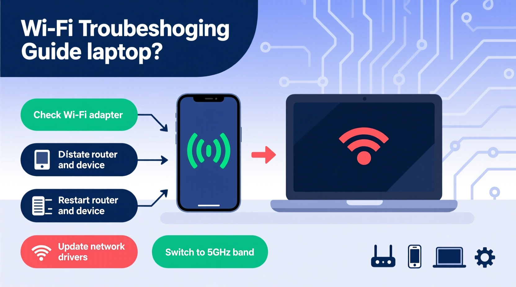 why is my wifi strong on phone but weak on laptop troubleshooting