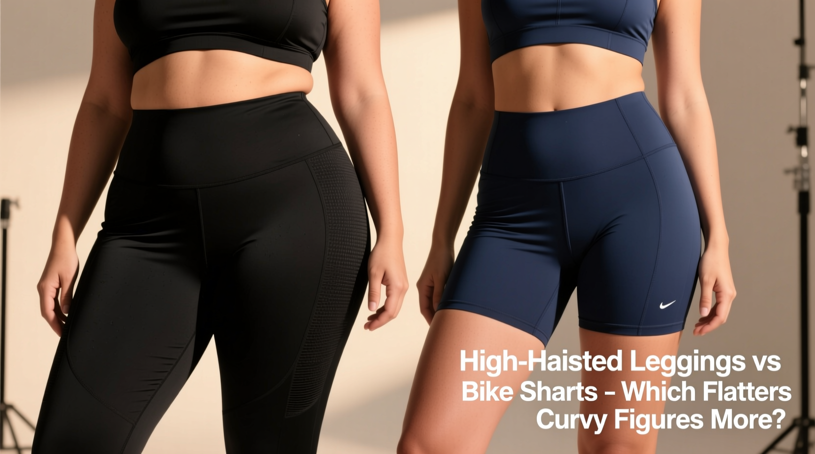 high waisted leggings vs bike shorts which flatters curvy figures more