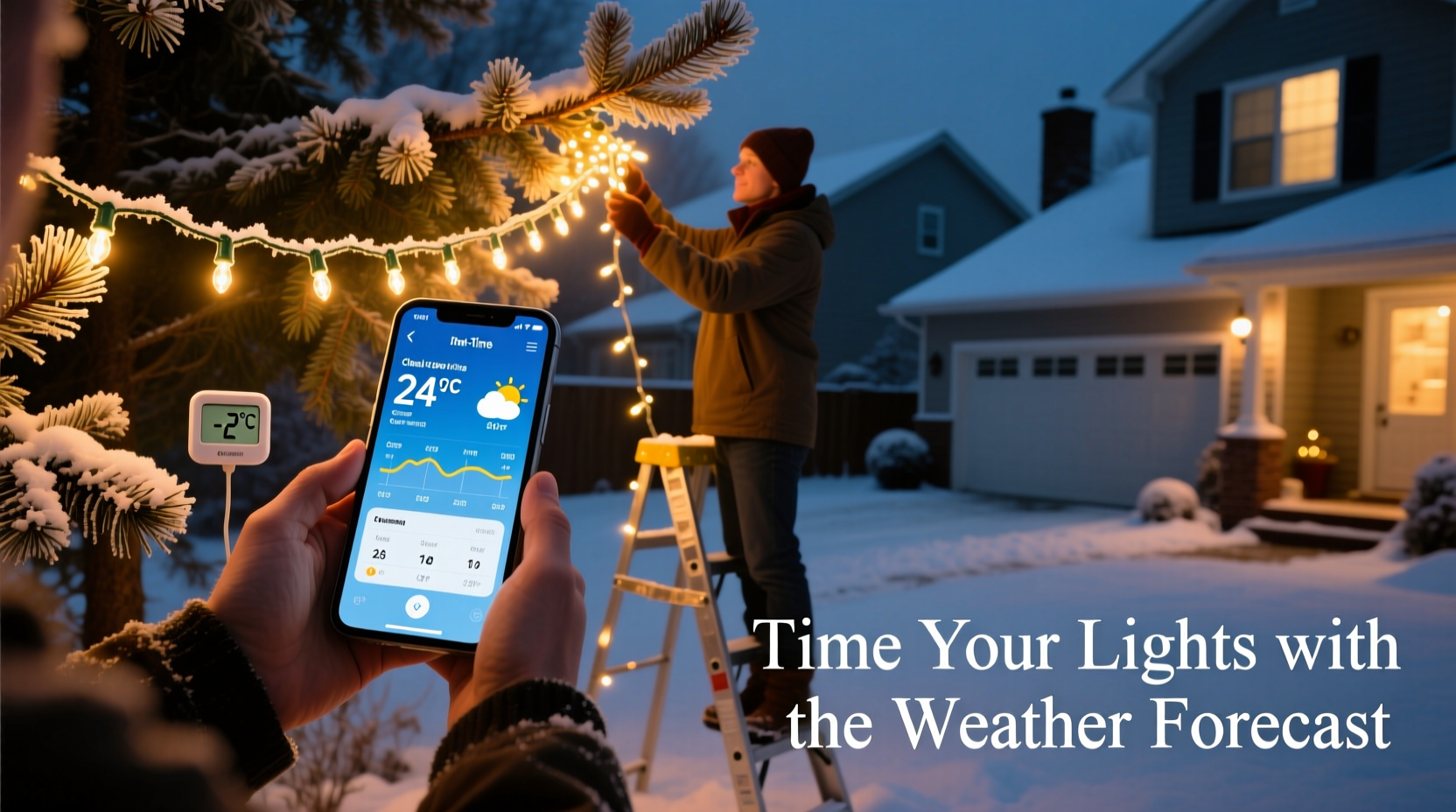 how to time your christmas light installation perfectly based on weather forecasts