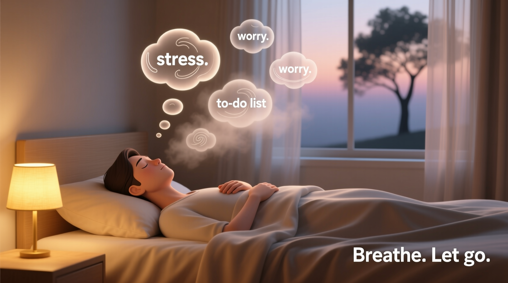 how to calm racing thoughts before falling asleep