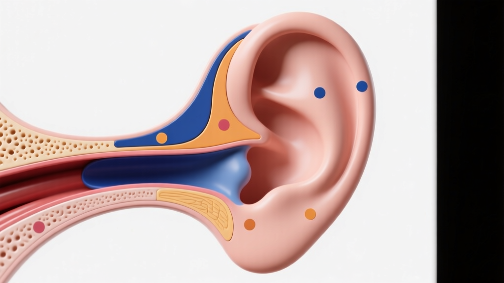 Anatomical drawing of an ear highlighting the helix, flat, and forward helix zones with color-coded piercing placement markers.