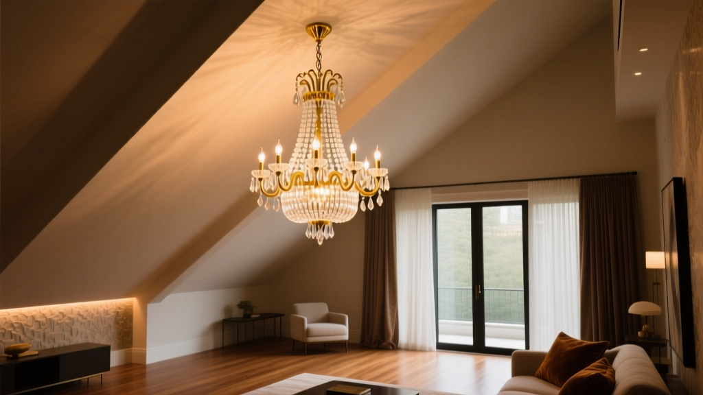 Chandelier Installation on Sloped Ceilings