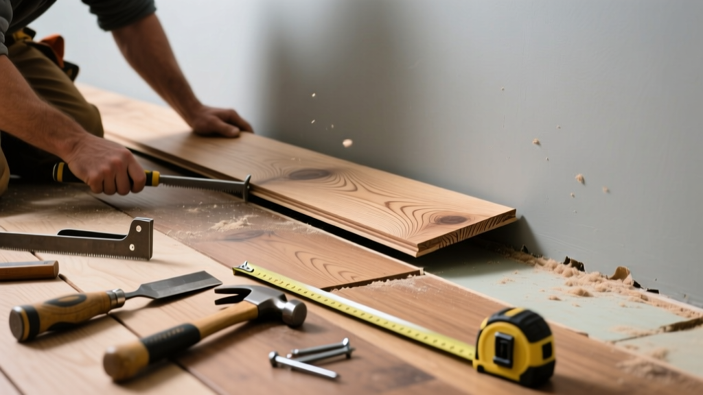 Fix Hardwood Floor Gapping with Replacement Board