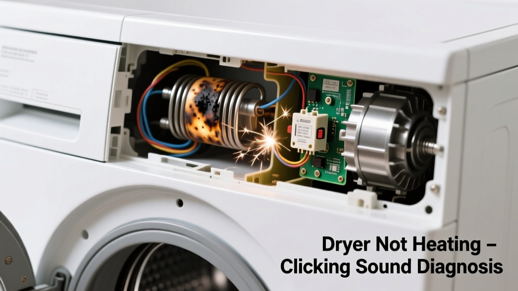 Dryer Not Heating & Making Clicking Sound: Quick Diagnosis