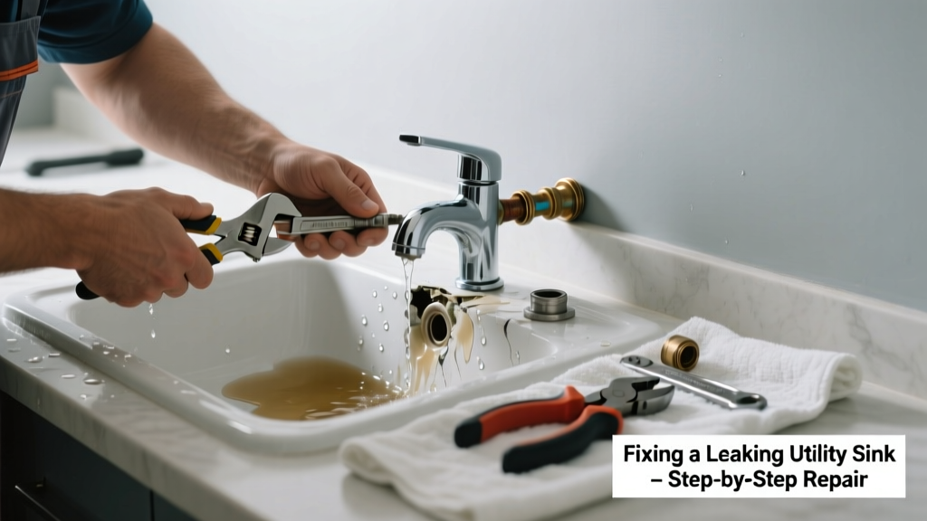 Fix a Leaking Utility Sink That’s Not Working Properly