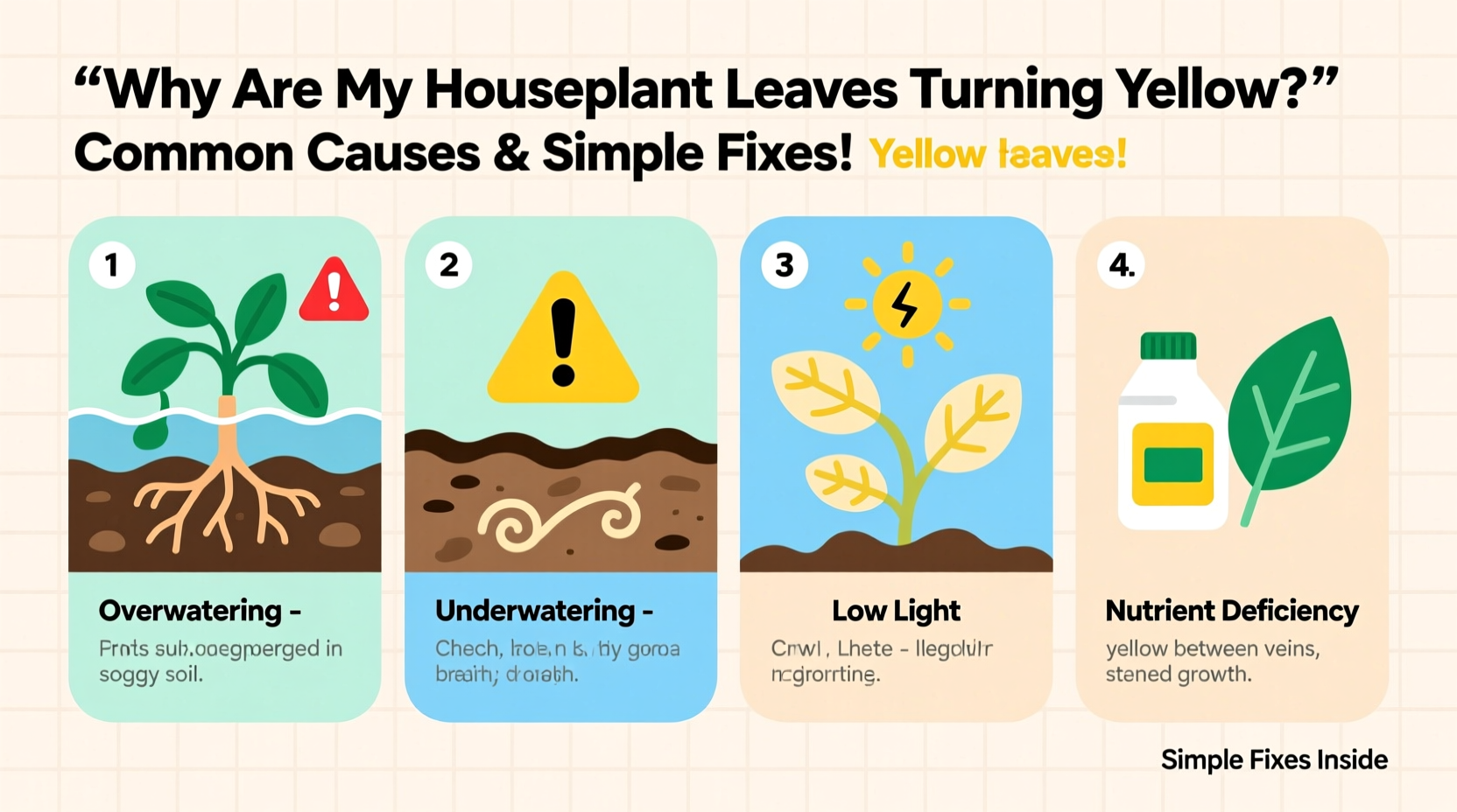 why are my houseplant leaves turning yellow common causes and simple fixes