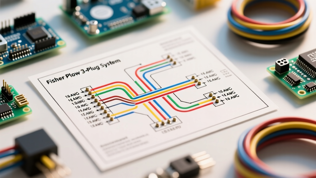 Complete Wiring Diagram for Fisher Plow 3-Plug Systems