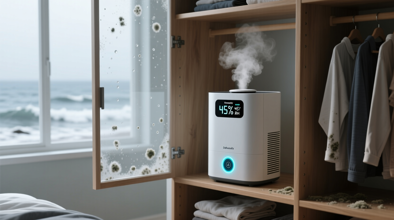closet dehumidifier pod vs silica gel coastal mildew prevention