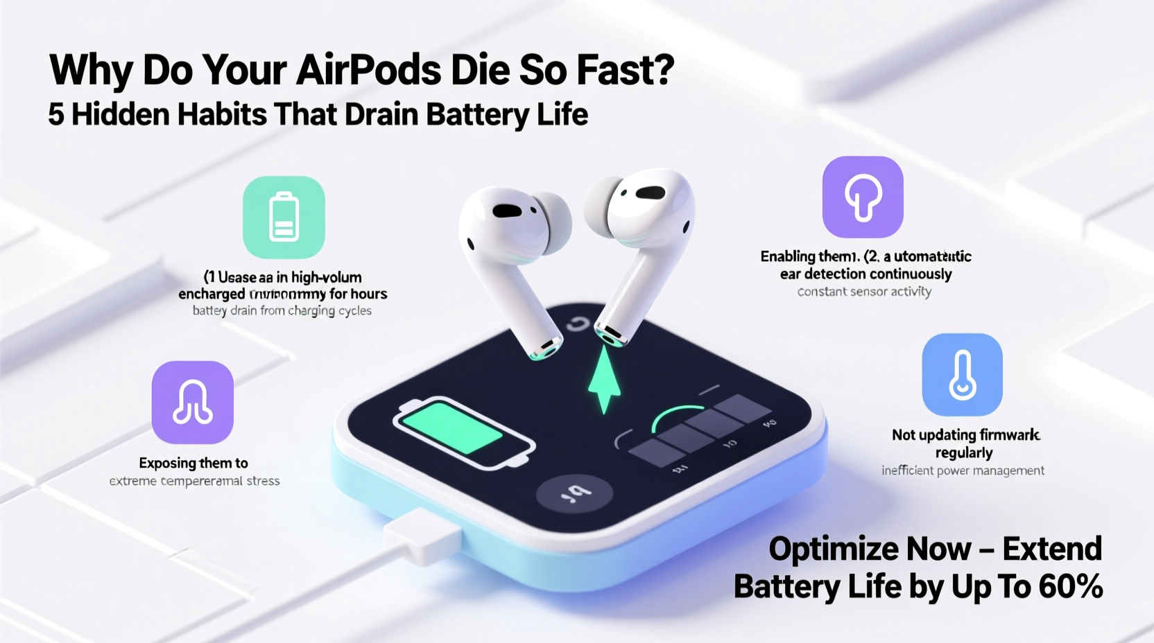 why do my airpods keep dying so fast habits that kill battery life