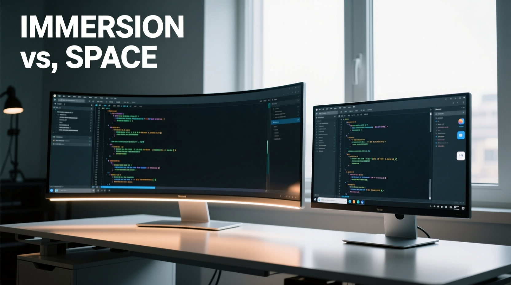 curved monitor vs flat screen is the immersion worth the desk space for productivity