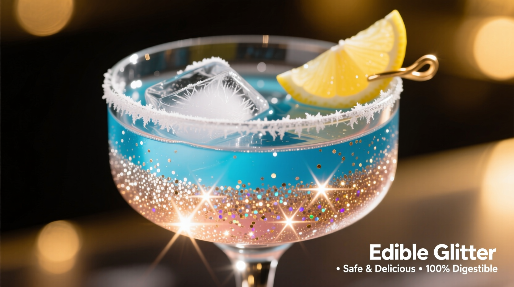 edible glitter in cocktails sparkly drinks safe for consumption and digestion