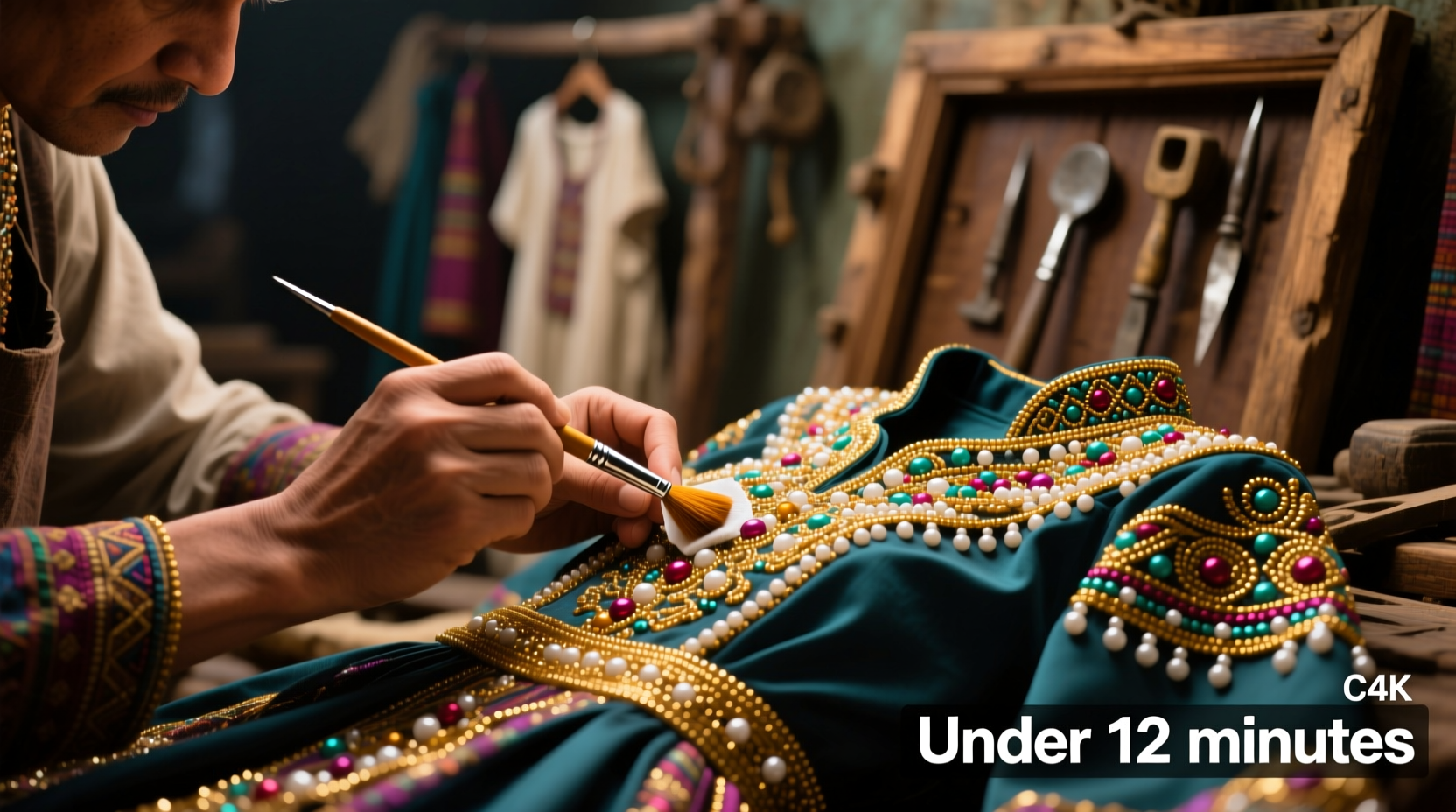 how to clean beaded embroidery safely