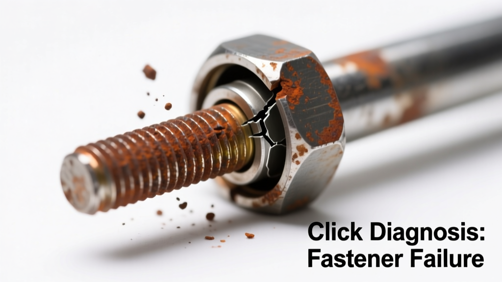 Rusted Fastener Causing Clicking Sound: Quick Diagnosis