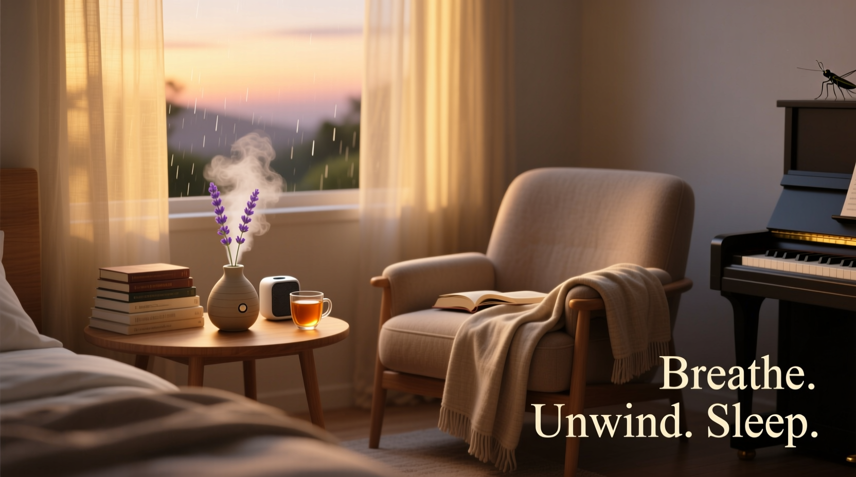 how to create a calming bedtime routine using scent and sound