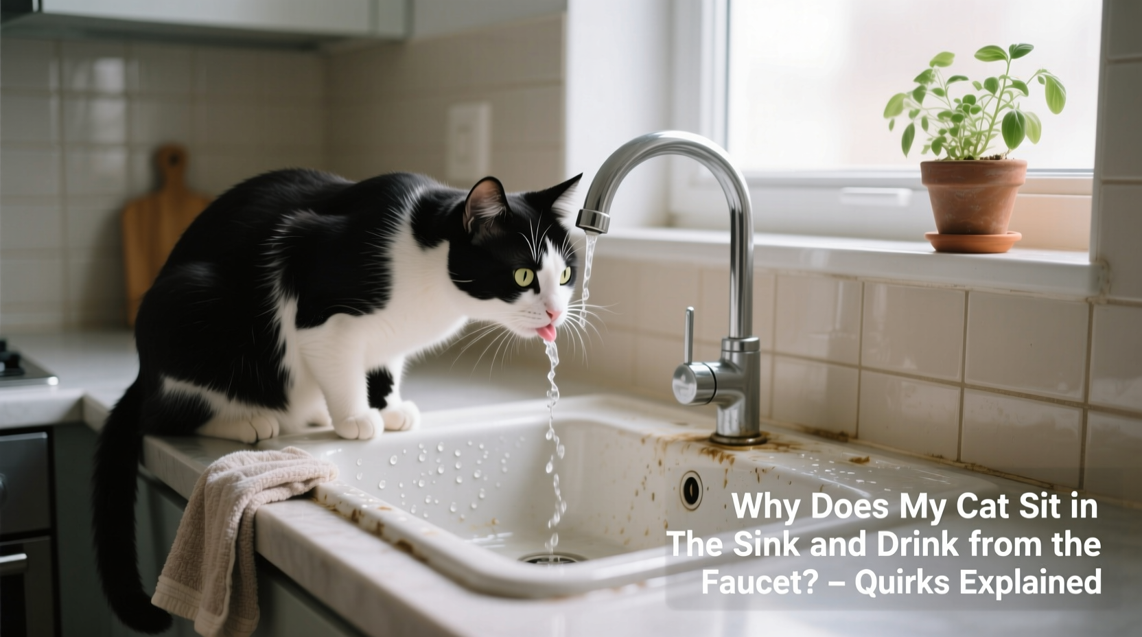 why does my cat sit in the sink and drink from the faucet quirks explained