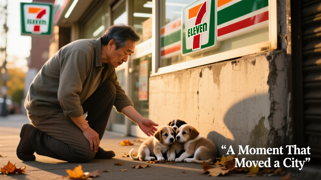 Man Finds Abandoned Puppies Inside a 7-Eleven—and His Next Move Has People Cheering