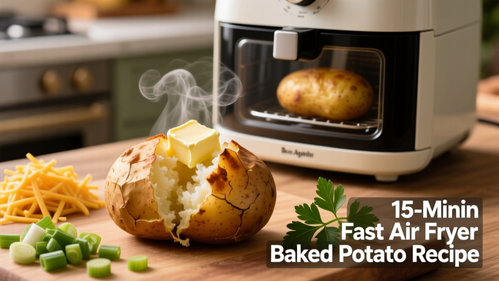 Fast Air Fryer Baked Potato Recipe (15 Min!)