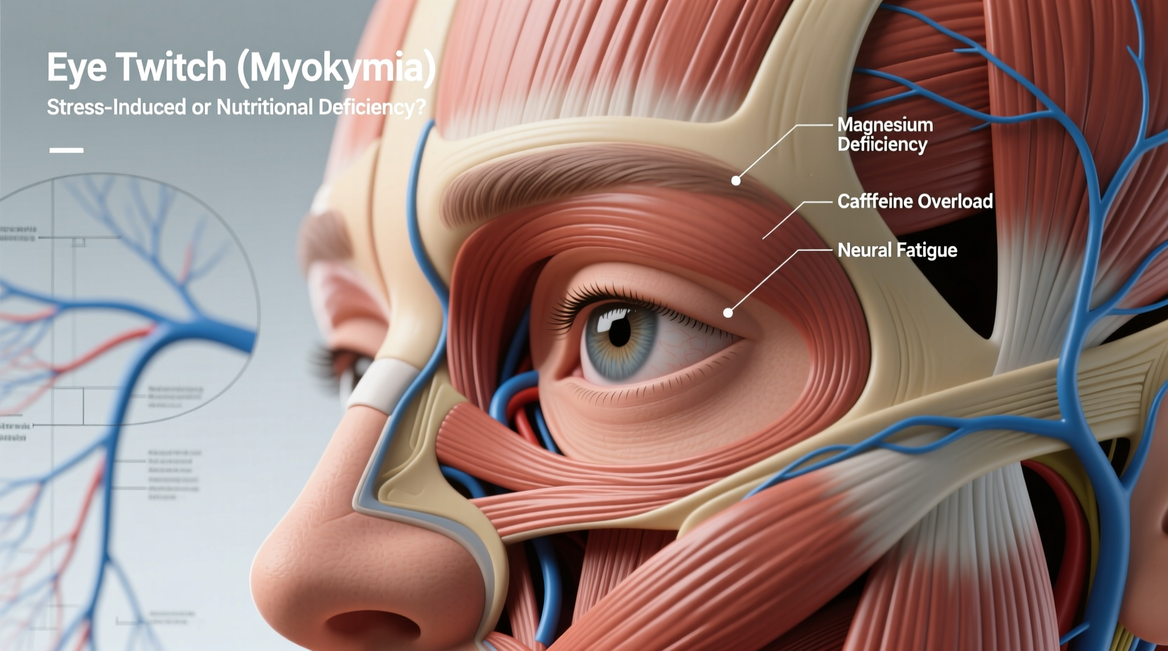 why do eyes twitch randomly stress related or nutritional deficiency