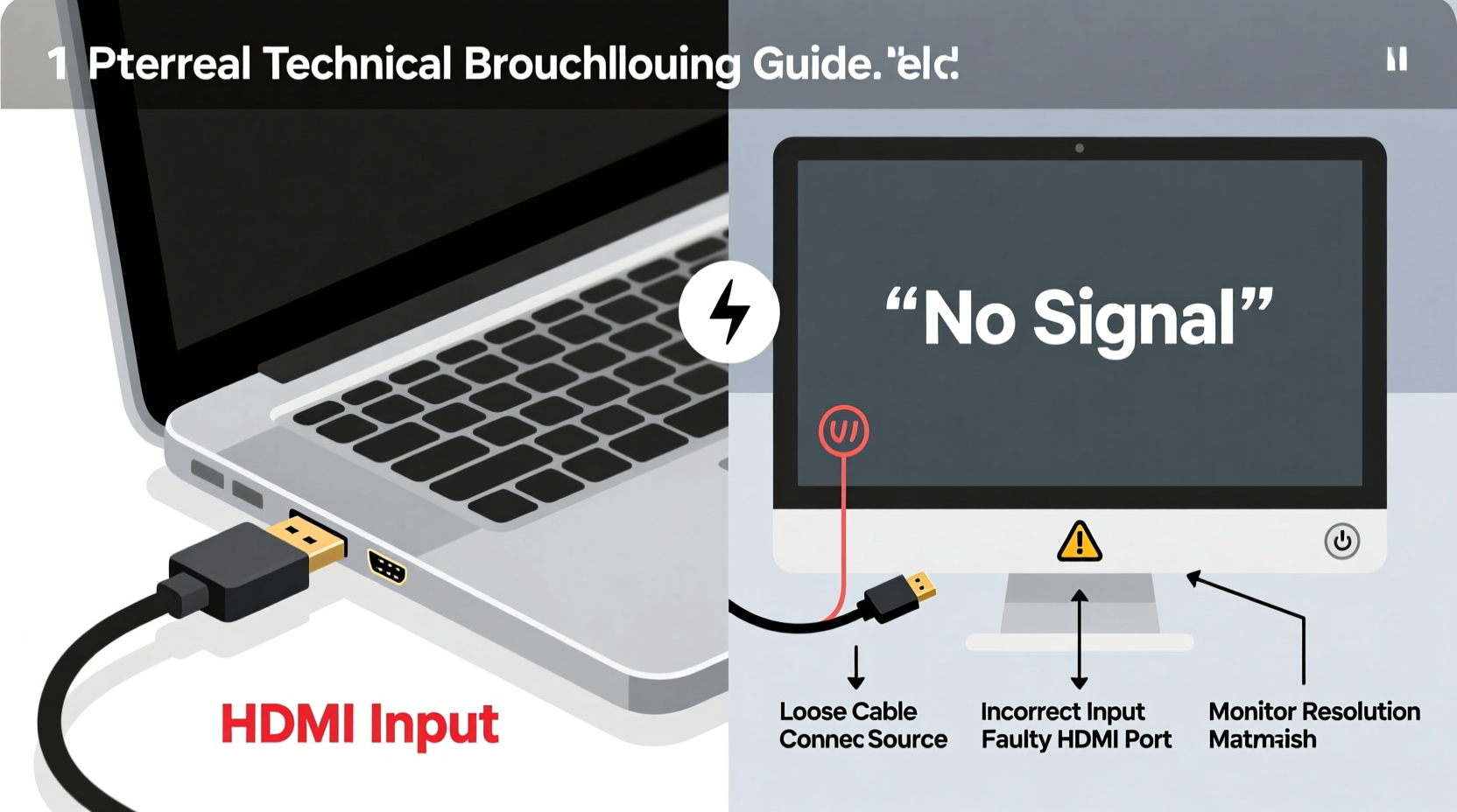 why does my monitor say no signal when the hdmi is plugged in
