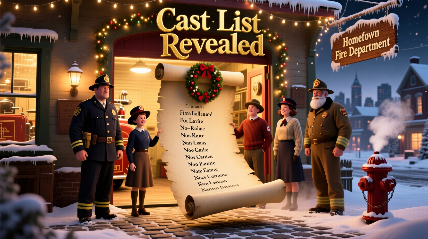 a firehouse christmas movie cast