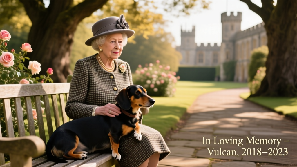 Queen Elizabeth and her royal corgi dog