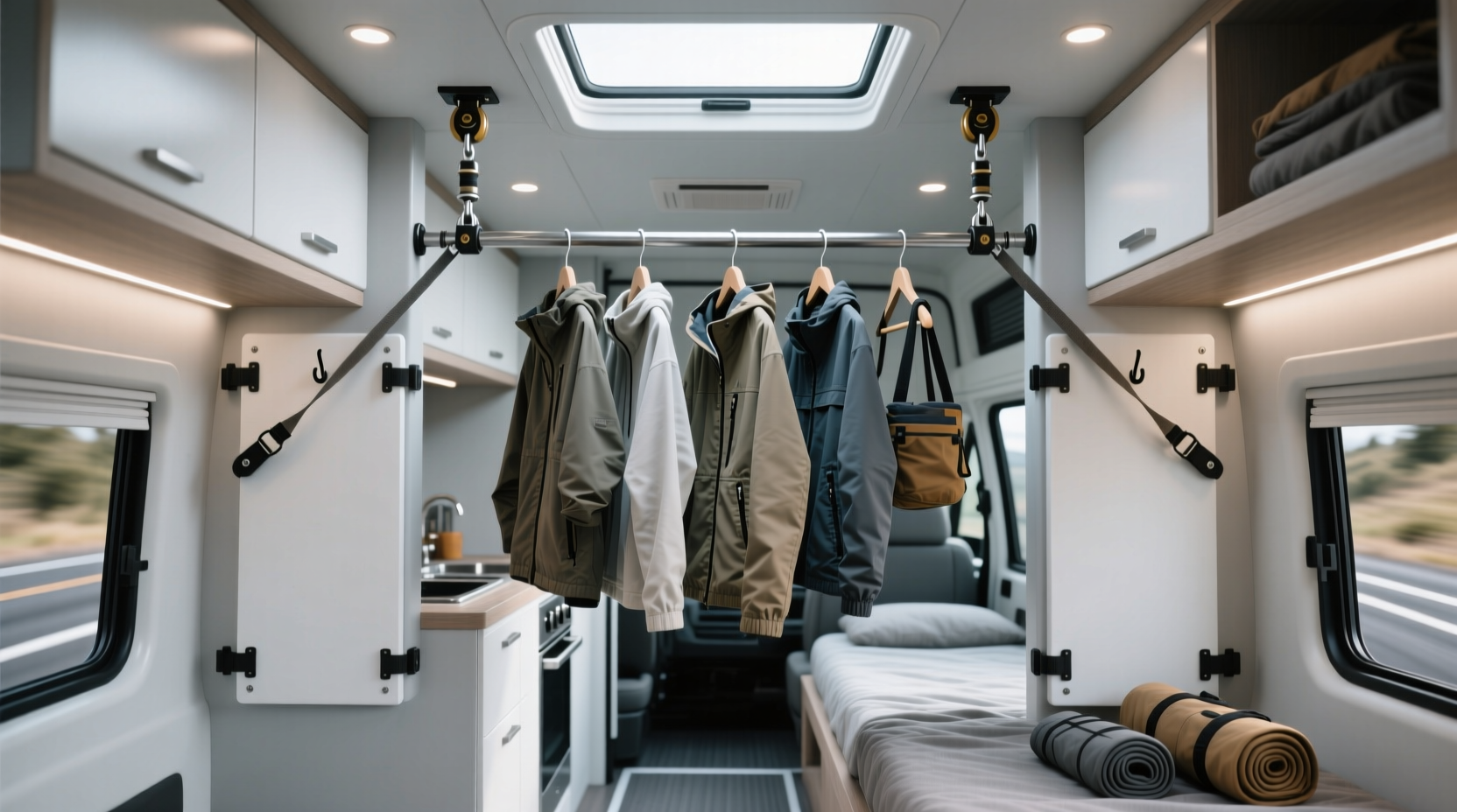 closet organization for van lifers