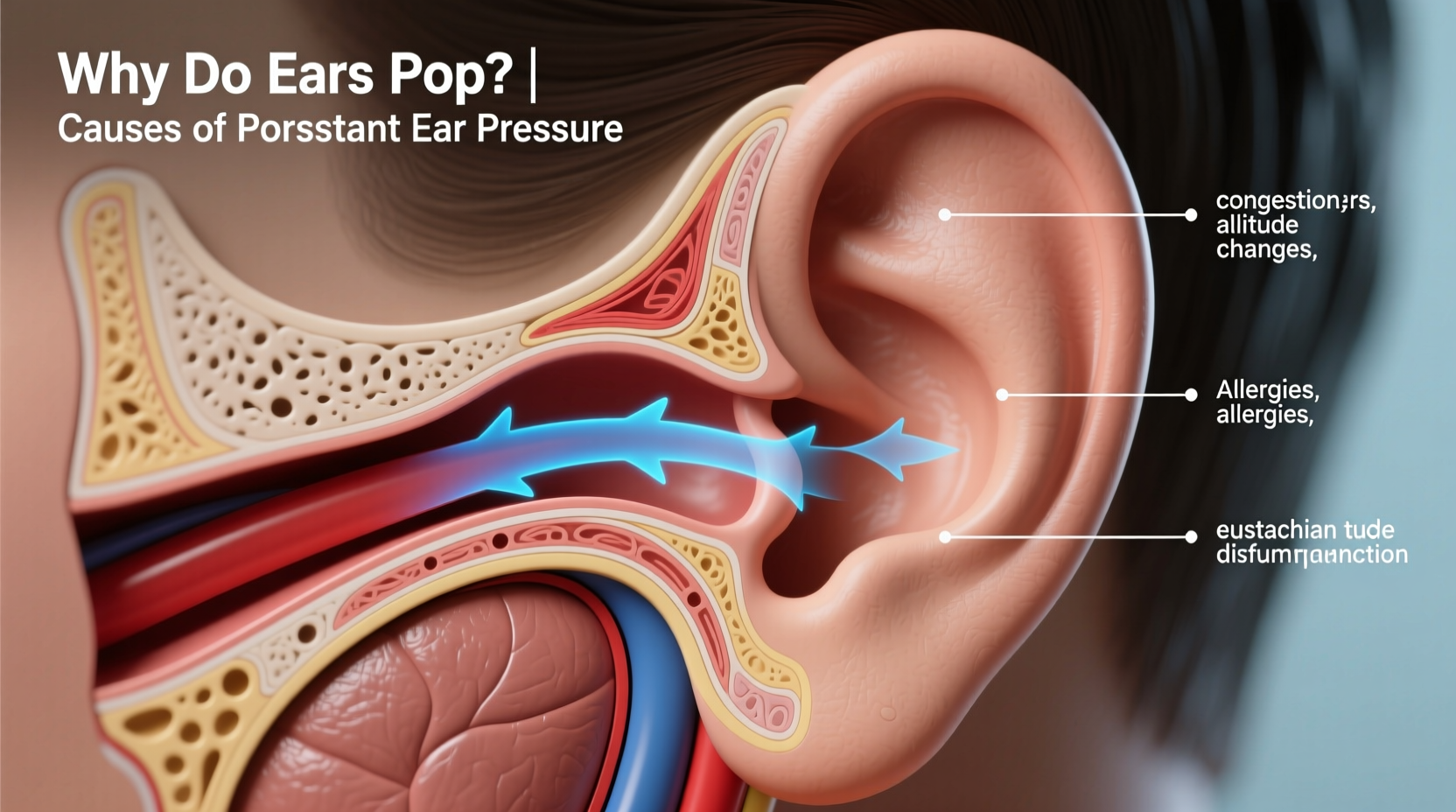 why do my ears pop randomly and what causes persistent pressure