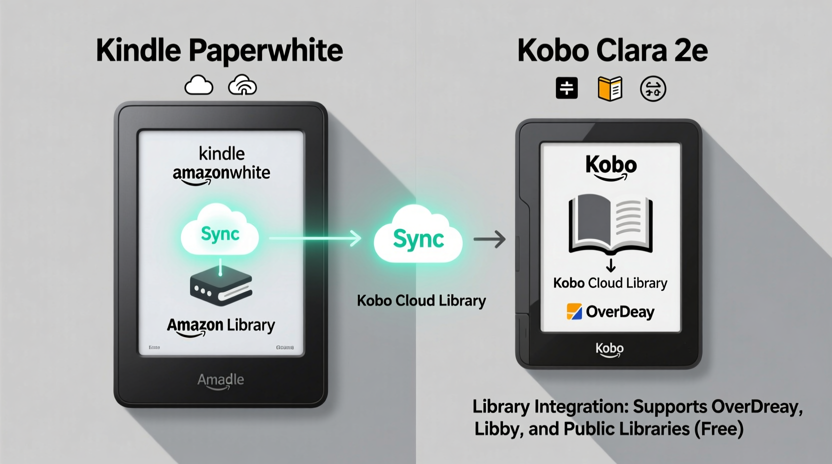 kindle paperwhite vs kobo clara 2e which e reader has better library integration
