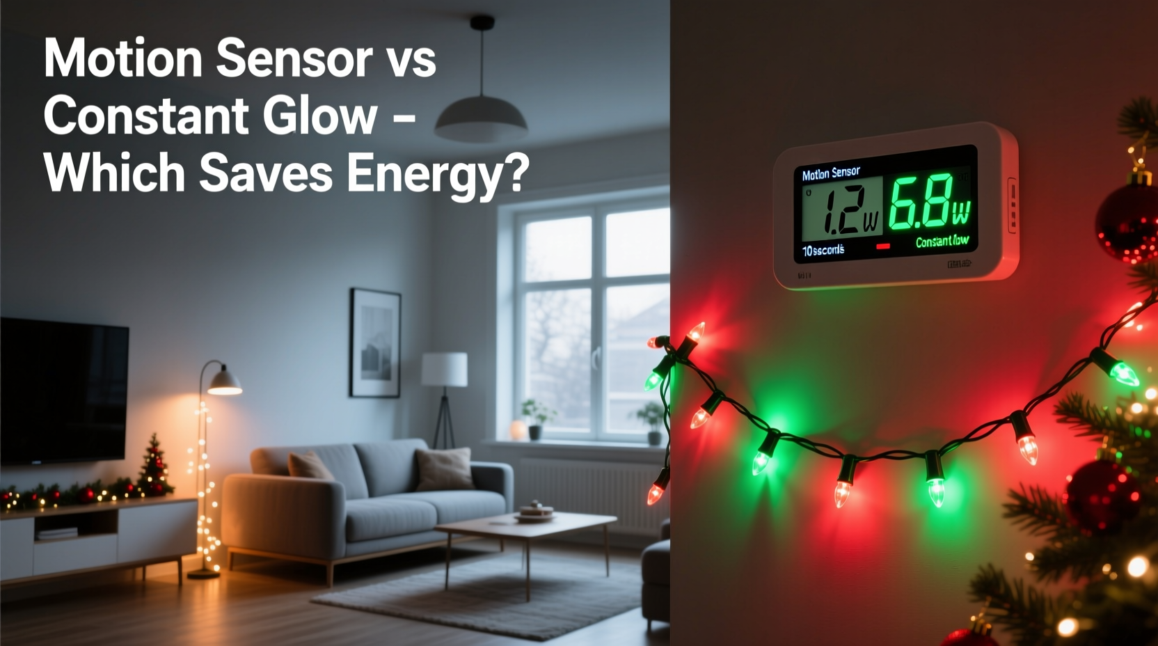 motion sensor christmas lights vs constant glow which conserves energy smarter
