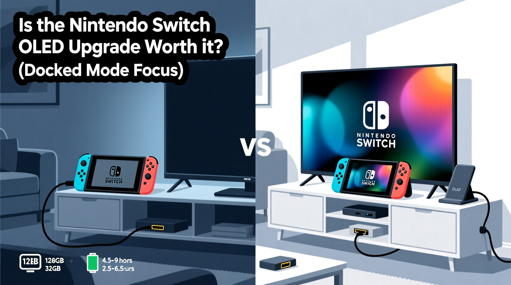 is the nintendo switch oled upgrade worth it if you mostly play docked