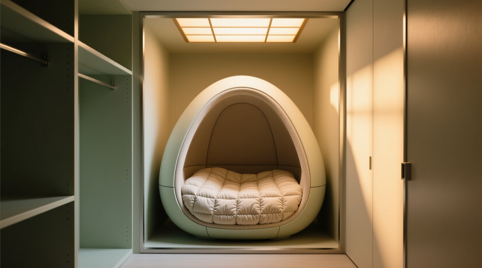 closet organization tips for weighted blankets nap pods