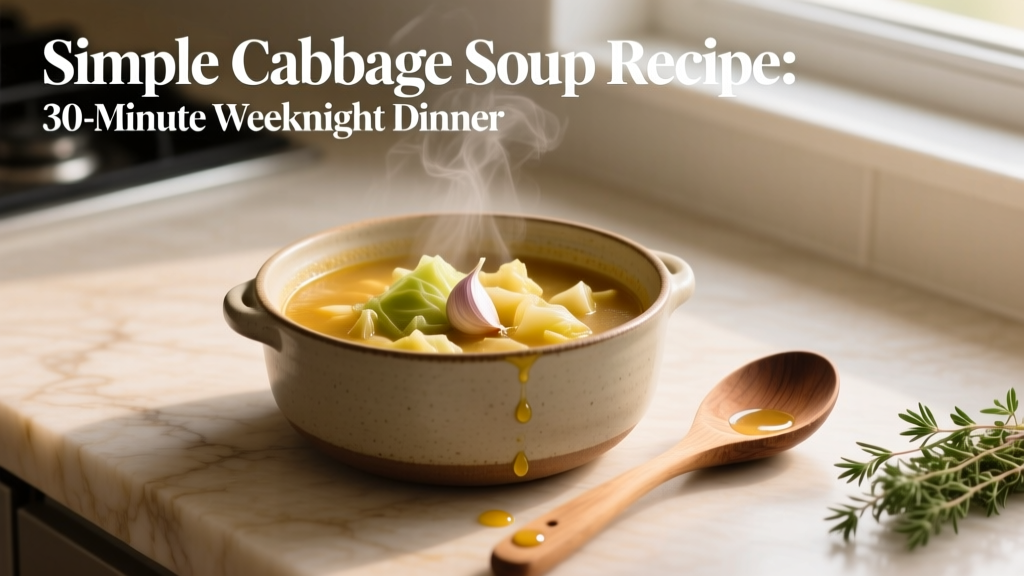 Simple Cabbage Soup Recipe: 30-Minute Weeknight Dinner
