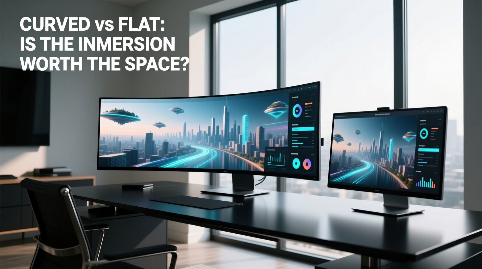 curved monitors vs flat screens is the immersion actually worth the desk space