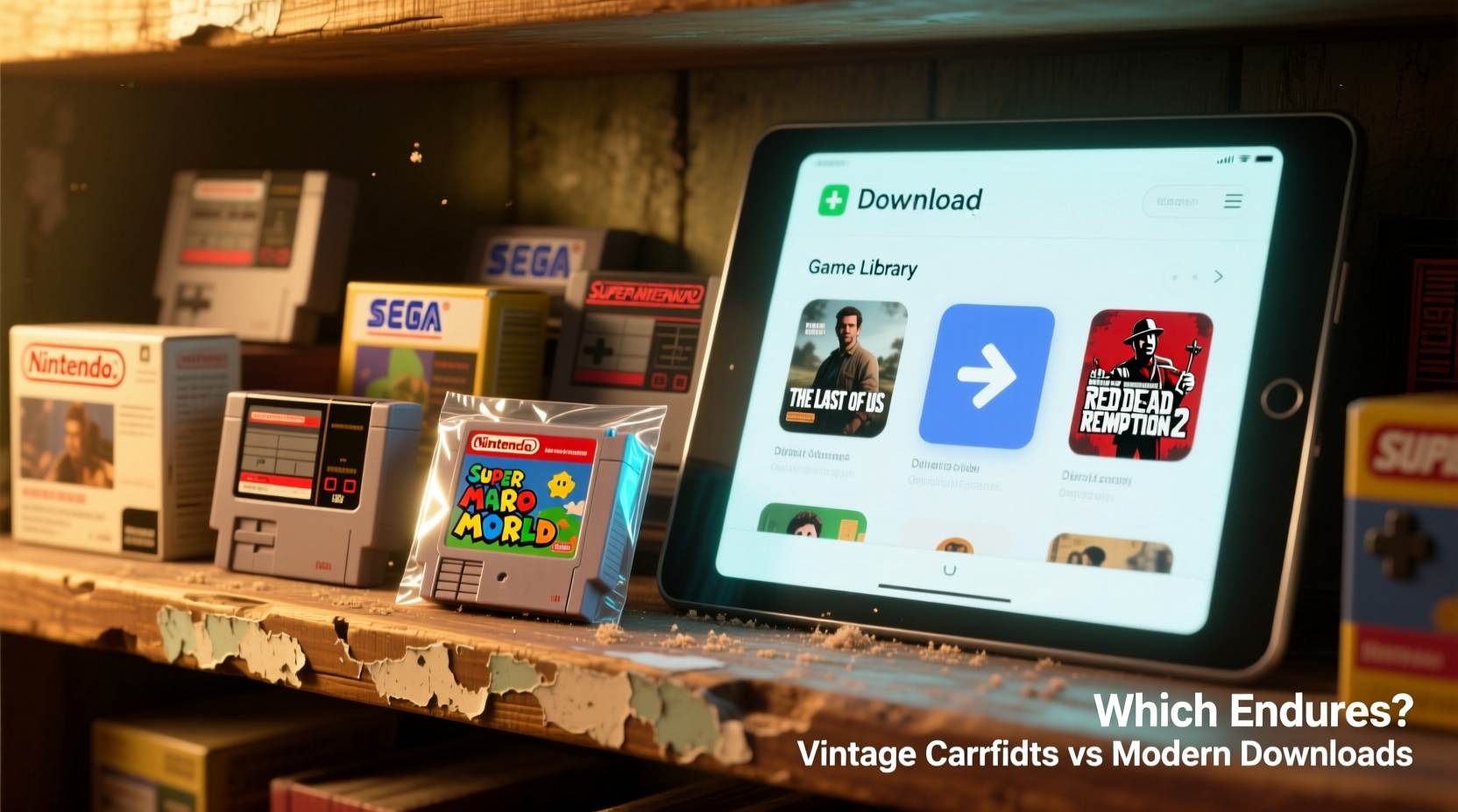 vintage gaming cartridges vs modern downloads which hold value longer