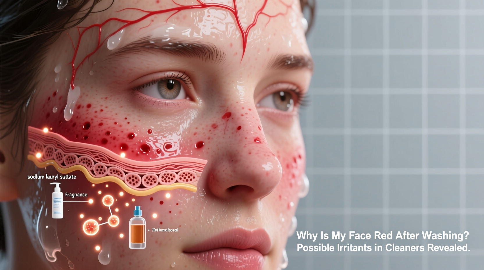 why is my face red after washing possible irritants in cleansers revealed