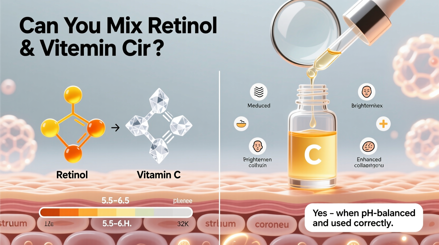 can you mix retinol with vitamin c serum without damaging your skin