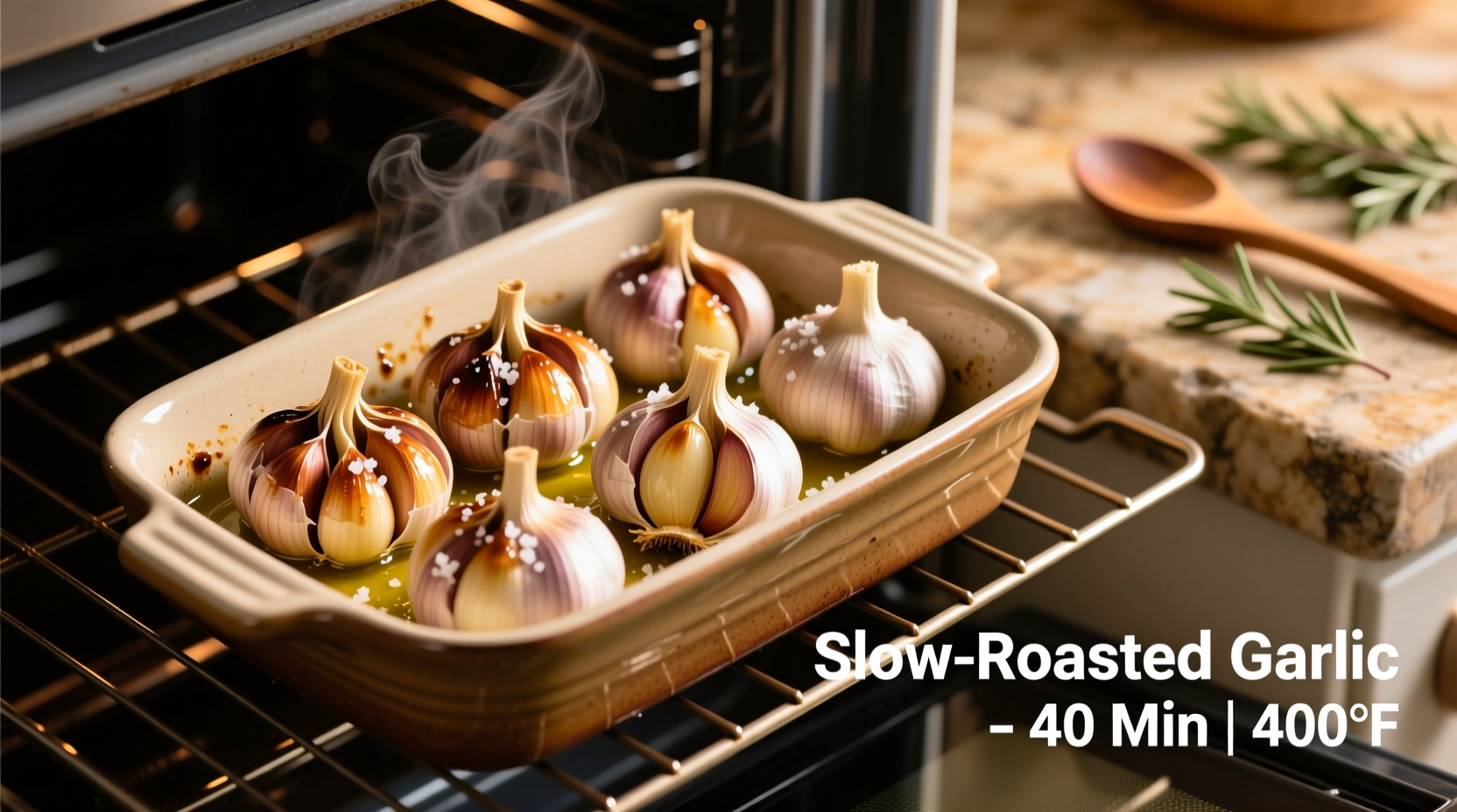 Geröstete Knoblauchzehen in der Anwendung