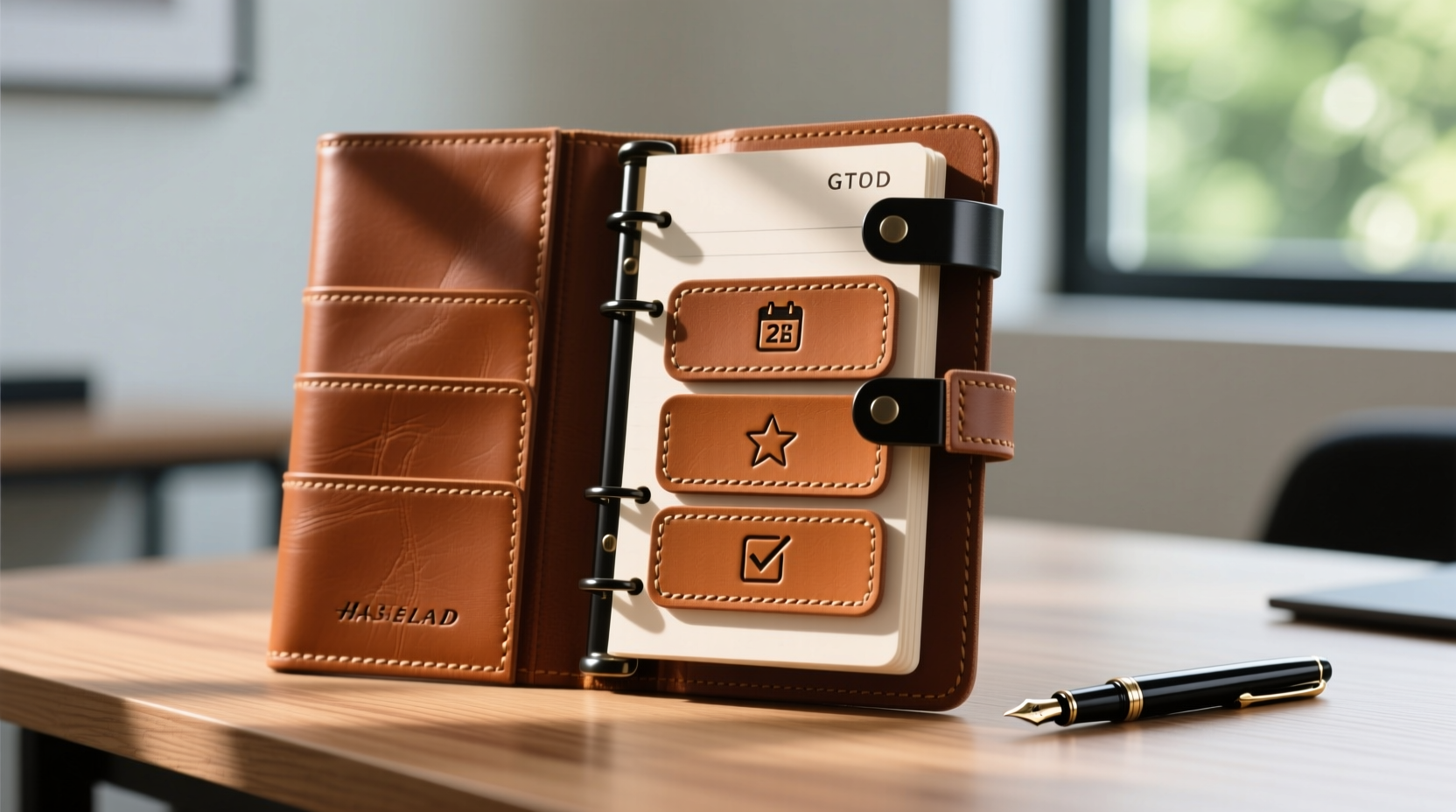 leather gtd tabs makes binder clips look good