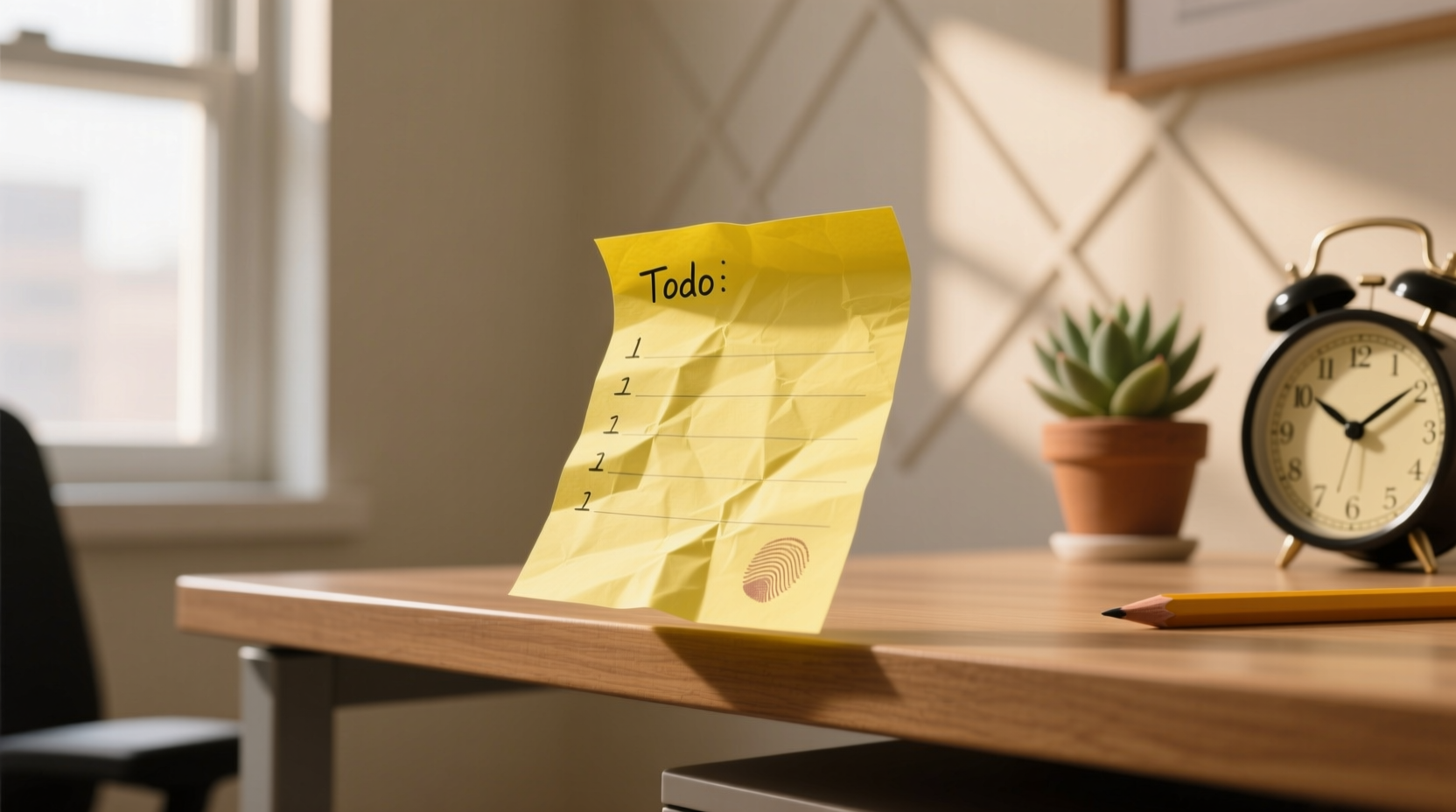 a sticky note todo list