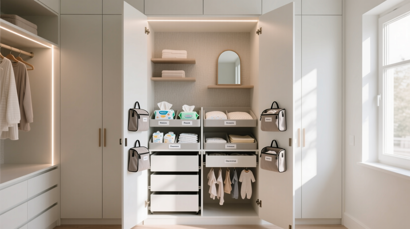 closet organization tips for new parents